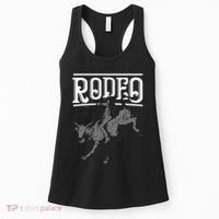 Cool Rodeo Funny Bull Rider Cowboy Cattle Ride Lover Outfit Women's Tank Top thumb 0