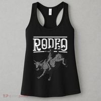 Cool Rodeo Funny Bull Rider Cowboy Cattle Ride Lover Outfit Women's Tank Top thumb 3