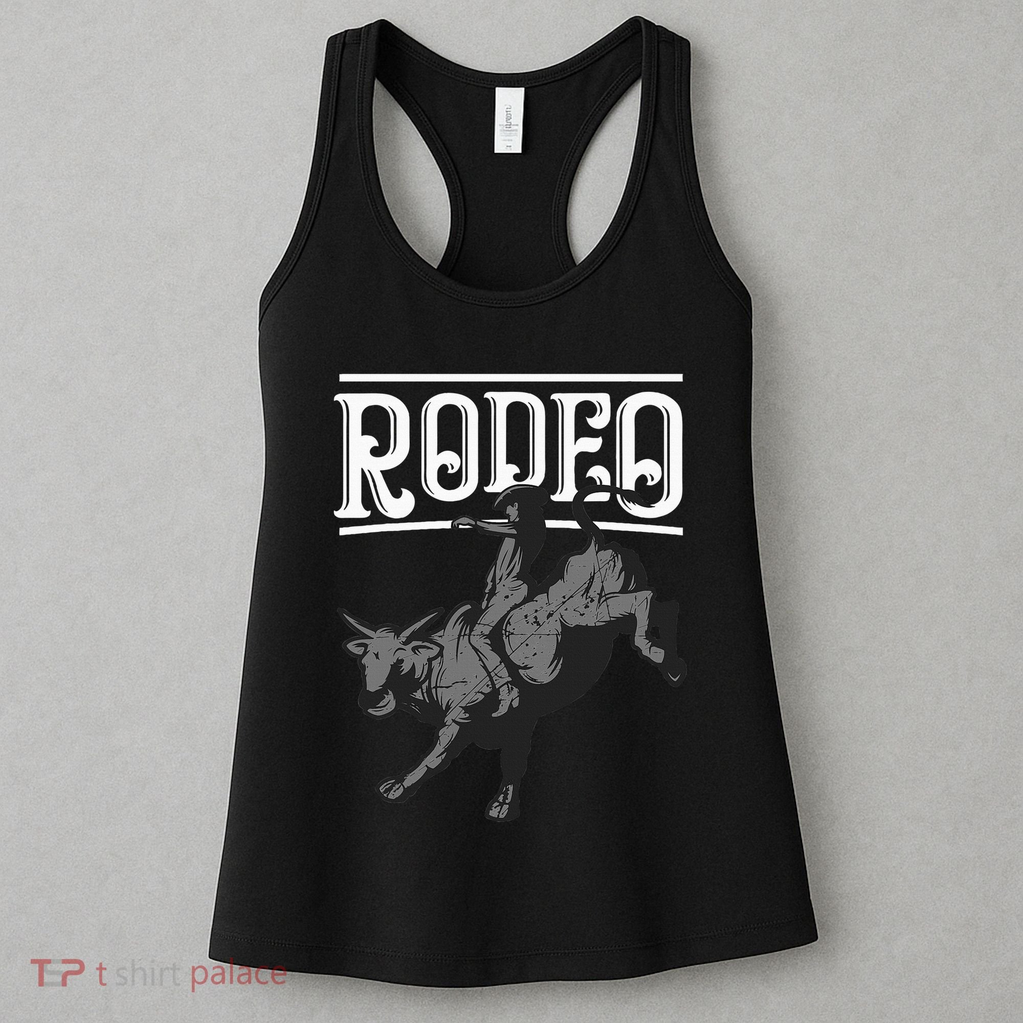 Cool Rodeo Funny Bull Rider Cowboy Cattle Ride Lover Outfit Women's Tank Top