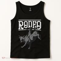 Cool Rodeo Funny Bull Rider Cowboy Cattle Ride Lover Outfit Tank Top thumb 2