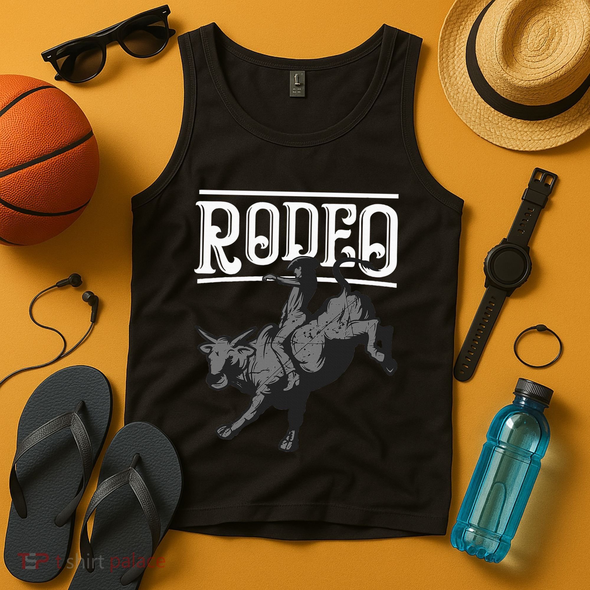 Cool Rodeo Funny Bull Rider Cowboy Cattle Ride Lover Outfit Tank Top