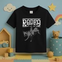 Cool Rodeo Funny Bull Rider Cowboy Cattle Ride Lover Outfit Toddler T-Shirt thumb 3