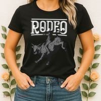 Cool Rodeo Funny Bull Rider Cowboy Cattle Ride Lover Outfit Women's T-Shirt thumb 2