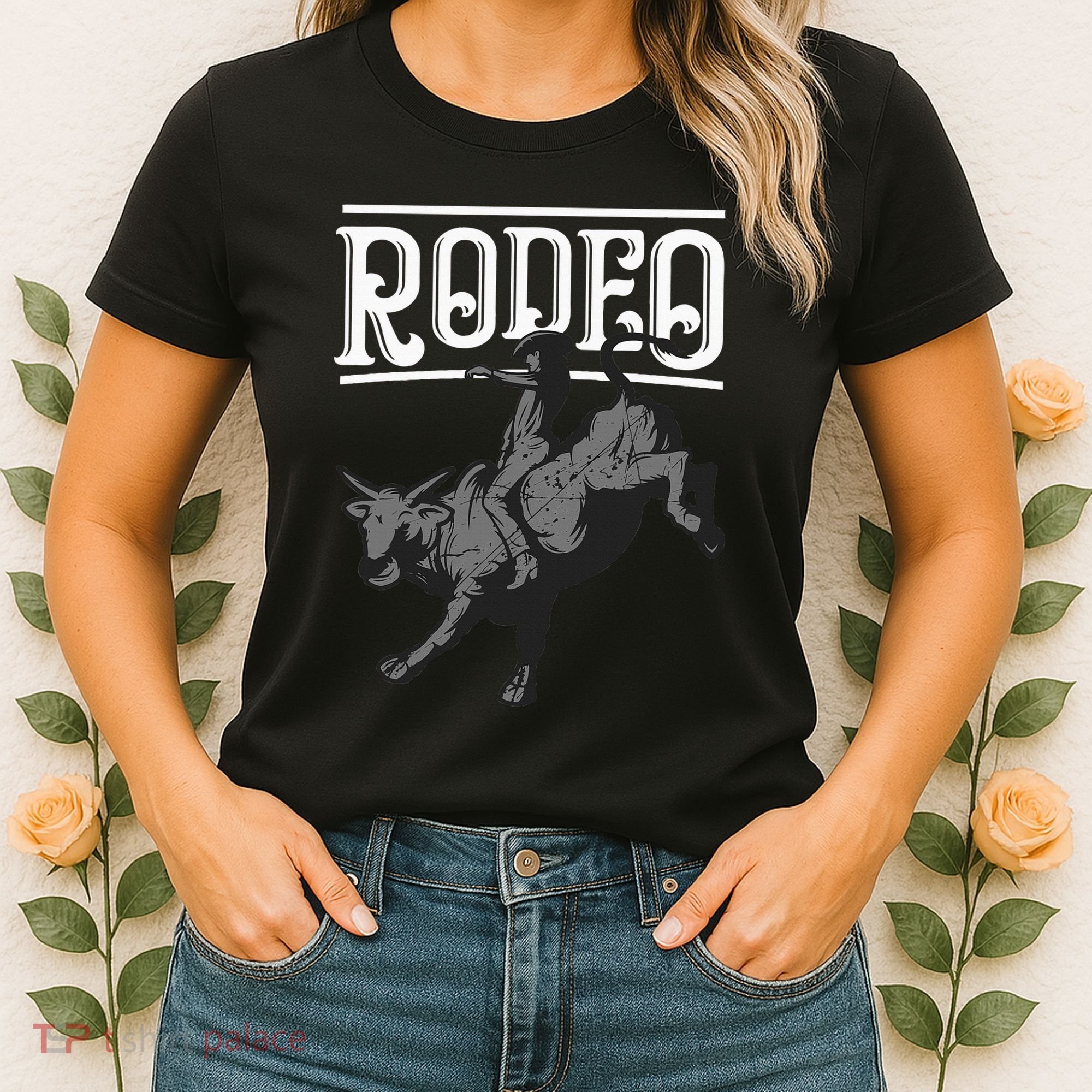 Cool Rodeo Funny Bull Rider Cowboy Cattle Ride Lover Outfit Women's T-Shirt