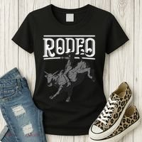 Cool Rodeo Funny Bull Rider Cowboy Cattle Ride Lover Outfit Women's T-Shirt thumb 3