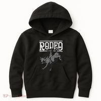 Cool Rodeo Funny Bull Rider Cowboy Cattle Ride Lover Outfit Kids Hoodie thumb 0