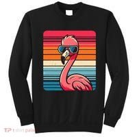 Cool Retro Flamingo In Sunglasses 70s 80s 90s Funny Flamingo Sweatshirt thumb 0
