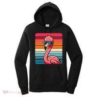 Cool Retro Flamingo In Sunglasses 70s 80s 90s Funny Flamingo Women's Hoodie thumb 0