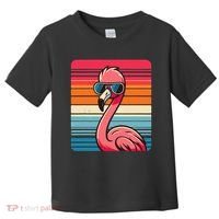 Cool Retro Flamingo In Sunglasses 70s 80s 90s Funny Flamingo Toddler T-Shirt thumb 0