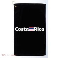 Costa Rica Flag Gift Golf Towel thumb 0