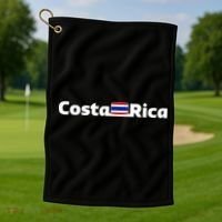 Costa Rica Flag Gift Golf Towel thumb 1