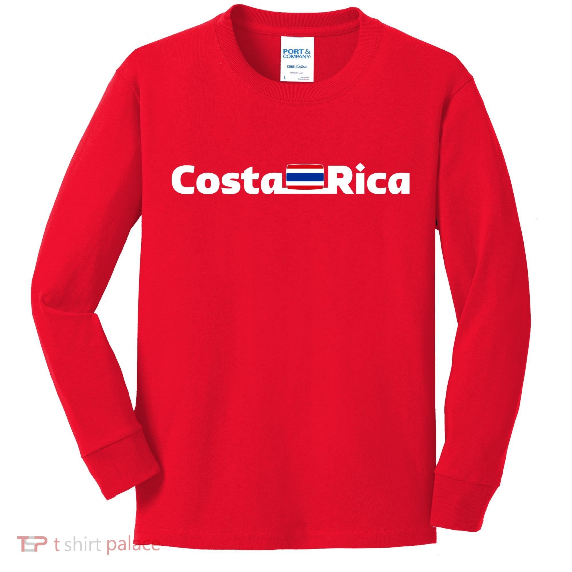 Costa Rica Flag Gift Kids Long Sleeve Shirt