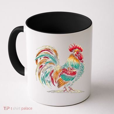 Colorful Rooster Funny Gift Coffee Mug