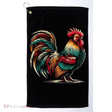 Colorful Rooster Funny Gift Golf Towel