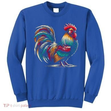Colorful Rooster Funny Gift Sweatshirt