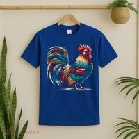 Colorful Rooster Funny Gift T-Shirt thumb 2
