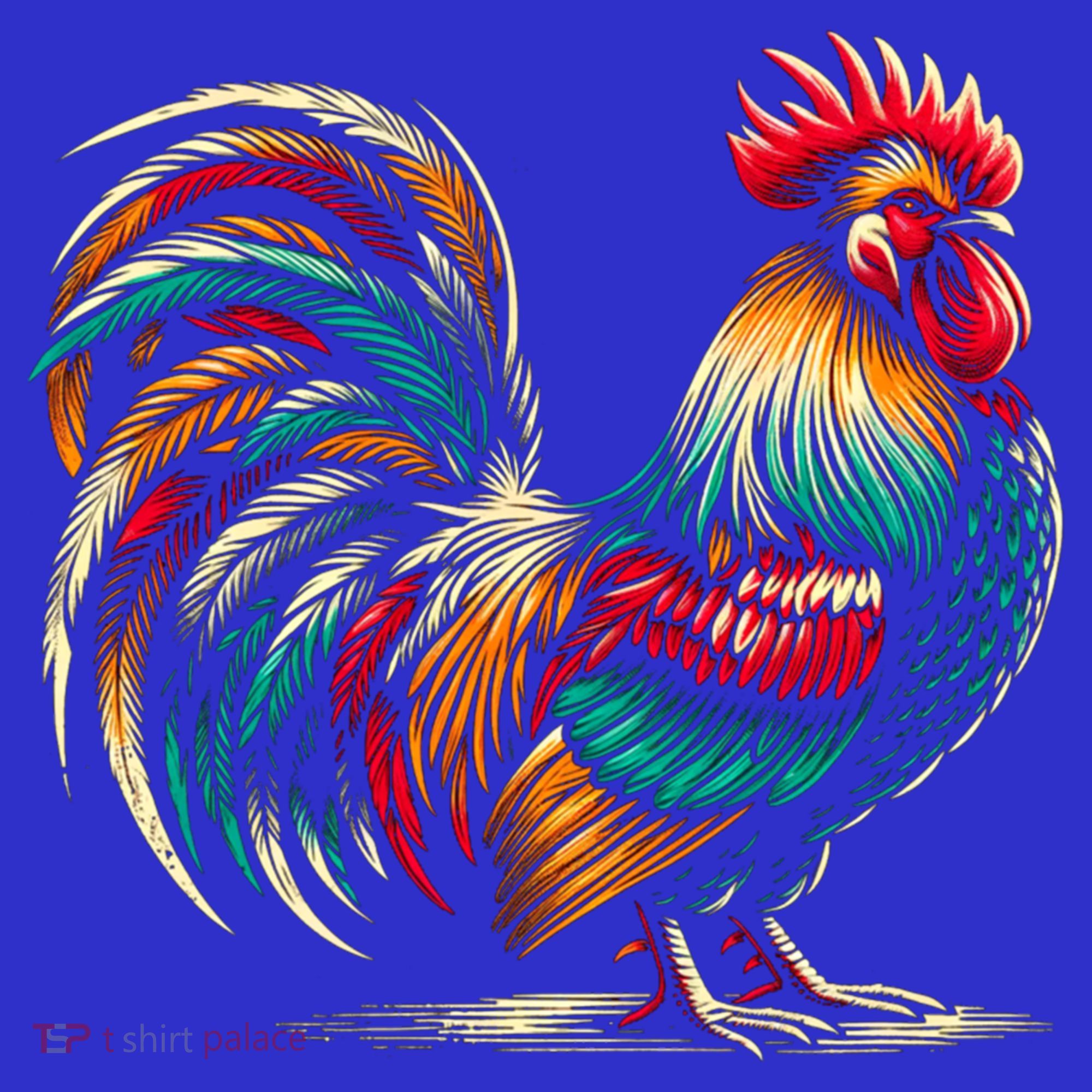 Colorful Rooster Funny Gift T-Shirt