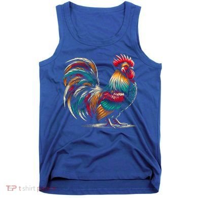 Colorful Rooster Funny Gift Tank Top
