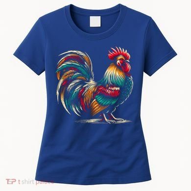 Colorful Rooster Funny Gift Women's T-Shirt