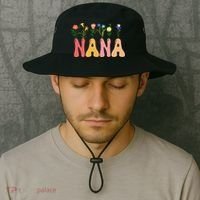 Cute Retro Floral Nana Bucket Hat thumb 2