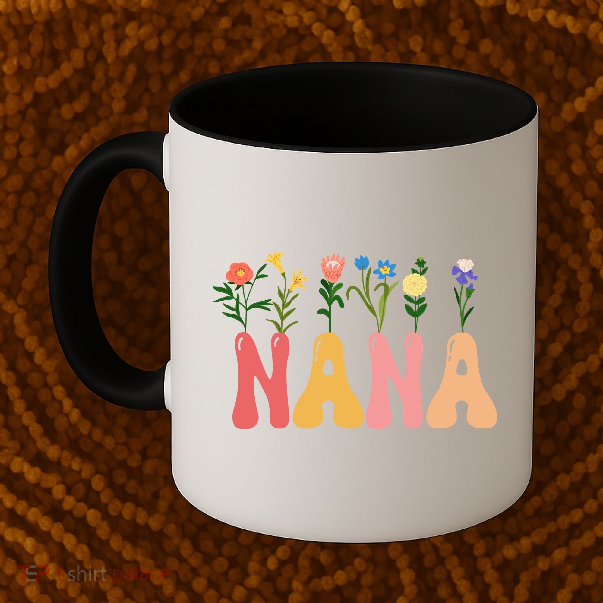 Cute Retro Floral Nana Coffee Mug