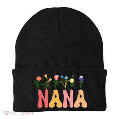 Cute Retro Floral Nana Beanie