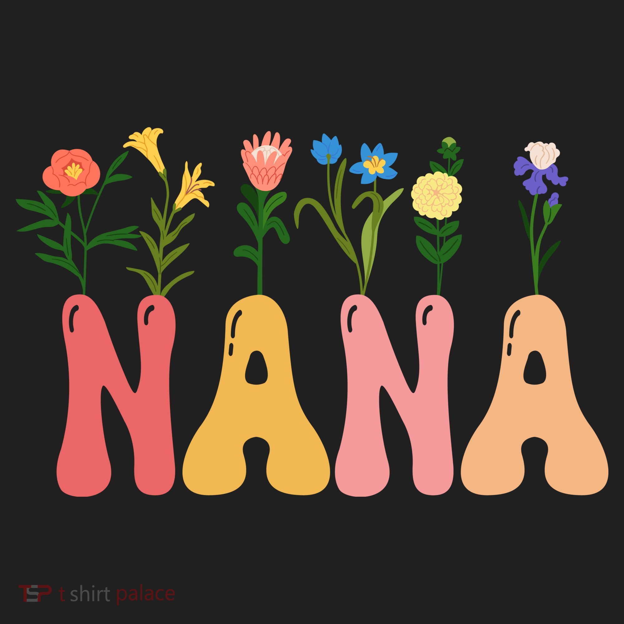 Cute Retro Floral Nana Beanie