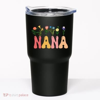 Cute Retro Floral Nana Tumbler
