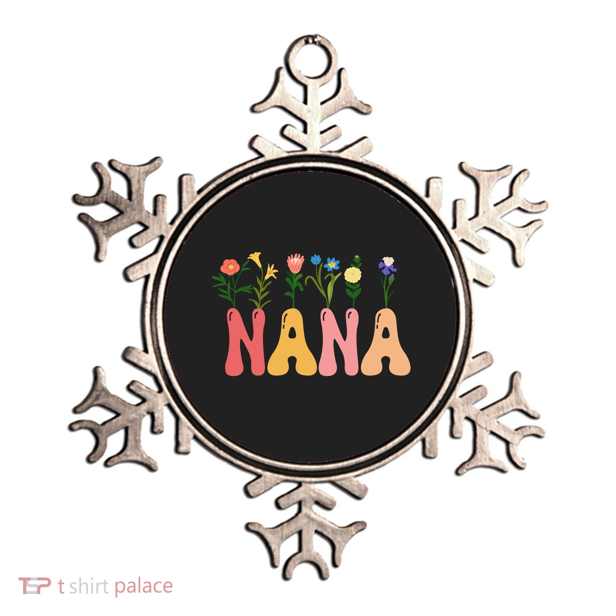 Cute Retro Floral Nana Ornament