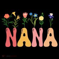 Cute Retro Floral Nana Ornament thumb 1