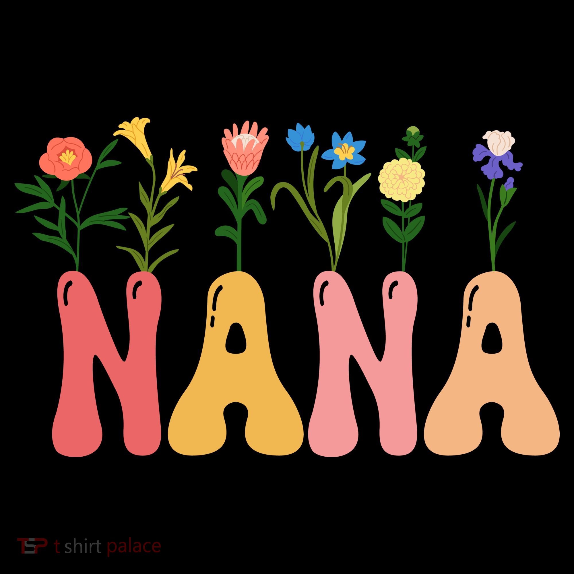 Cute Retro Floral Nana Ornament