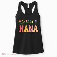 Cute Retro Floral Nana Women's Tank Top thumb 0