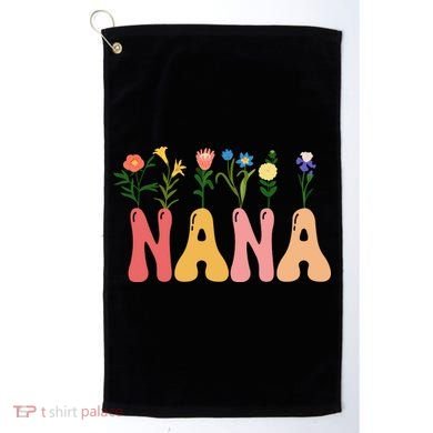 Cute Retro Floral Nana Golf Towel