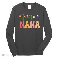 Cute Retro Floral Nana Long Sleeve Shirt thumb 0