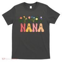 Cute Retro Floral Nana T-Shirt thumb 0