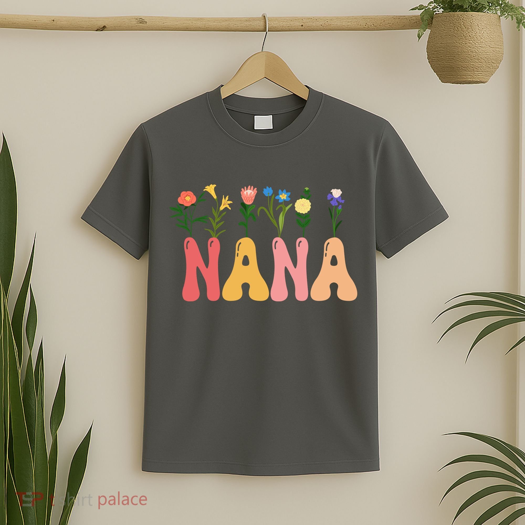 Cute Retro Floral Nana T-Shirt