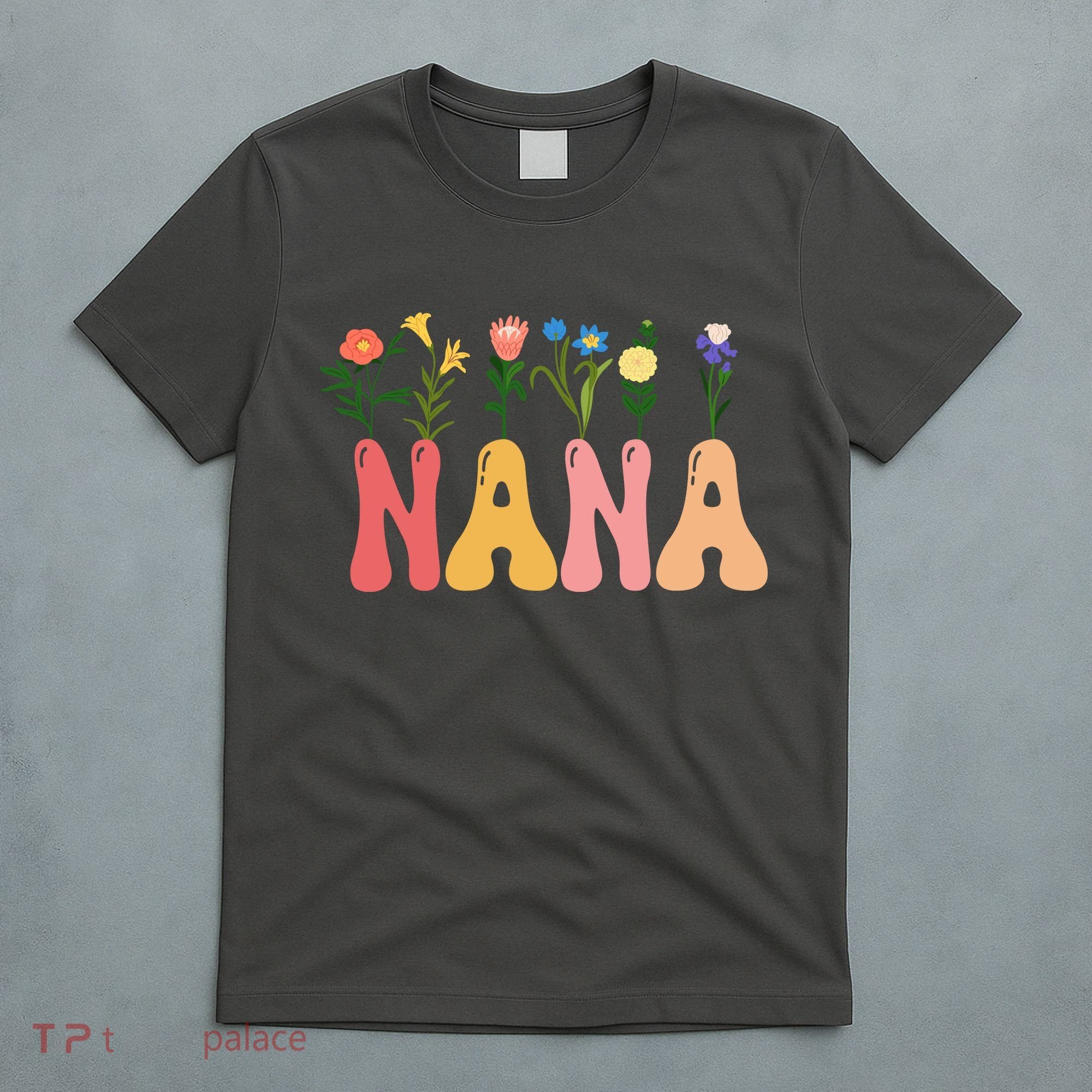 Cute Retro Floral Nana T-Shirt