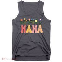 Cute Retro Floral Nana Tank Top thumb 0
