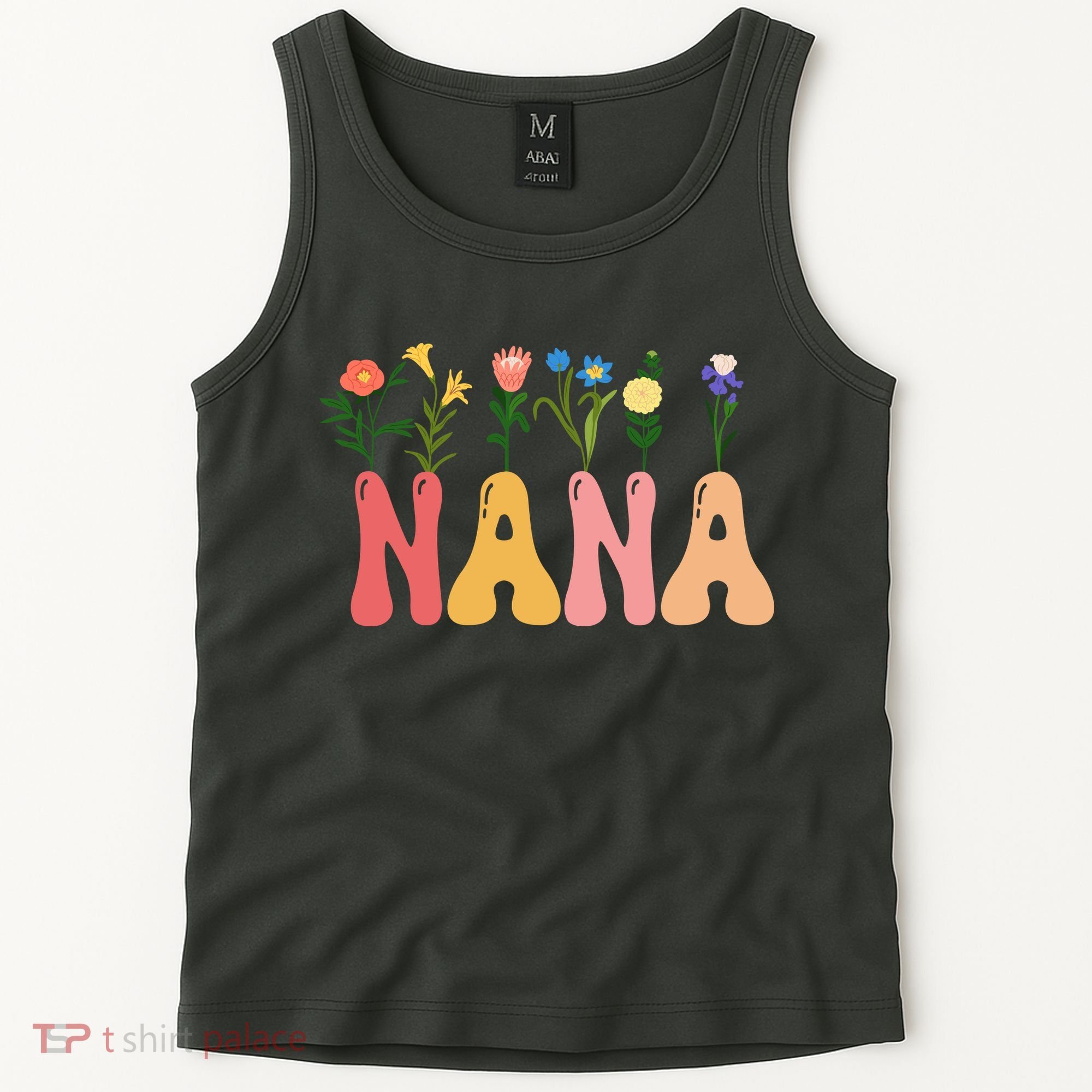 Cute Retro Floral Nana Tank Top