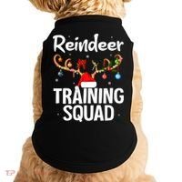 Christmas Running Funny Reindeer Training Squad Team Family Doggie Tank thumb 0