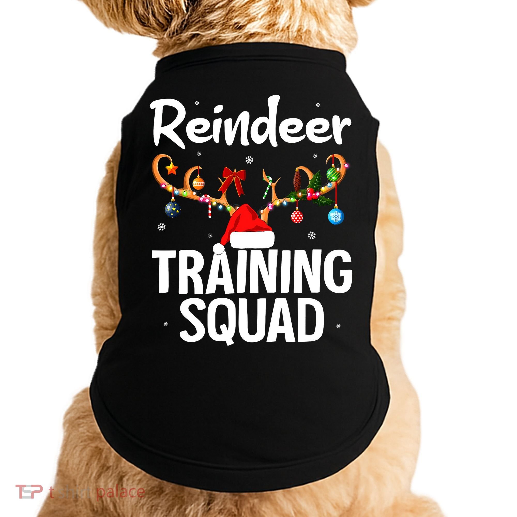 Christmas Running Funny Reindeer Training Squad Team Family Doggie Tank