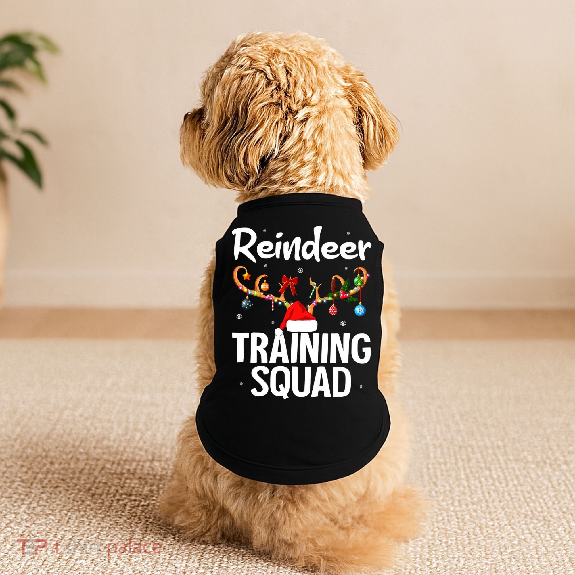 Christmas Running Funny Reindeer Training Squad Team Family Doggie Tank