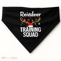Christmas Running Funny Reindeer Training Squad Team Family USA-Made Doggie Bandana thumb 0