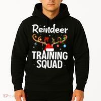 Christmas Running Funny Reindeer Training Squad Team Family Hoodie thumb 2