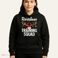 Christmas Running Funny Reindeer Training Squad Team Family Hoodie thumb 5