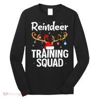 Christmas Running Funny Reindeer Training Squad Team Family Long Sleeve Shirt thumb 0