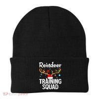 Christmas Running Funny Reindeer Training Squad Team Family Beanie thumb 0