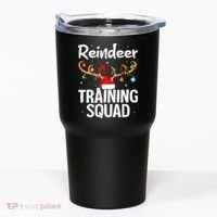 Christmas Running Funny Reindeer Training Squad Team Family Tumbler thumb 0
