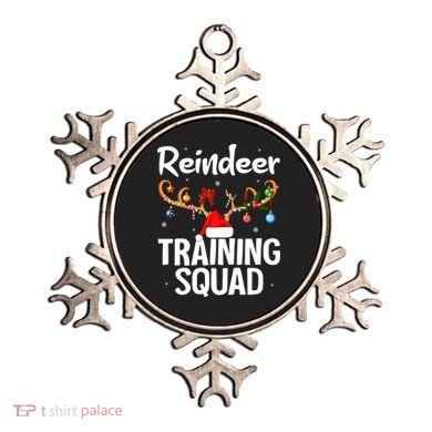 Christmas Running Funny Reindeer Training Squad Team Family Ornament