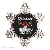 Christmas Running Funny Reindeer Training Squad Team Family Ornament thumb 0